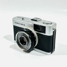 【A227】OLYMPUS TRIP35 レンジファインダー コンパクトフィルムカメラ 赤ベロ動作OK_画像3