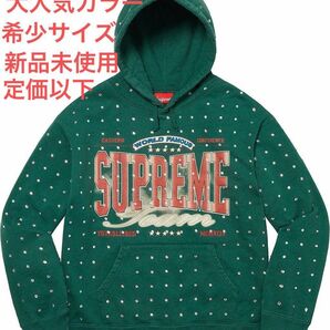 Supreme Rhinestone Hooded Sweatshirt "Dark Green" XLサイズ　フーディー
