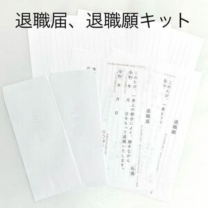 退職願 退職届 書き方 キット 封筒2枚 便箋4枚