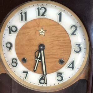 ●夜光文字板掛時計 栄計舎製品 AK アンティーク 振り子時計 昭和レトロ 掛時計 掛け時計 レトロ V57の画像5