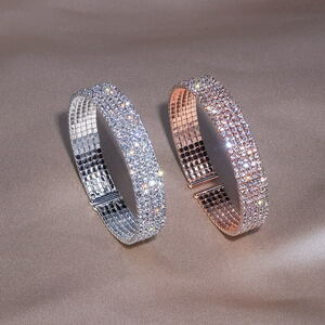  fine clothes fine clothes elegant * carefuly selected crystal use cuff bracele silver 925 color 