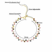 品ある色★天然パール＆トルマリン3mmブレスレット★大人の余裕で天然石と真珠入門_画像7
