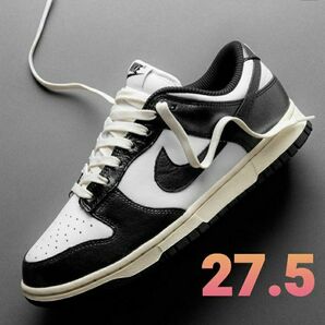 □週末限定□NIKE W DUNK LOW PRM ナイキ ダンク LOW プレミアム BLACK/WHITE 27.5cm