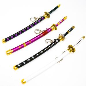 ワンピース キーホルダー 刀 秋水 トラファルガロー ゾロ セット【リボン袋付】