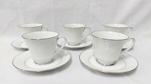 ノリタケ　Noritake　RANIER 6909 カップ　&　ソーサー　5客セット　美品　箱無し