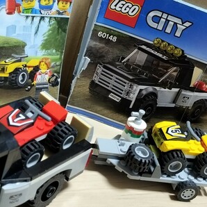 送料無料即決希望 レゴ (LEGO) シティ 四輪バギーとトレーラー 60148 ミニフィグ タイヤ 車 CITY 絶版の画像7