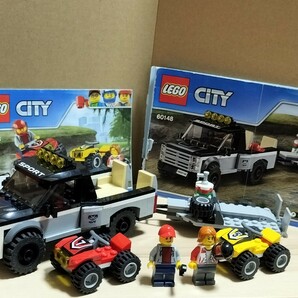 送料無料即決希望 レゴ (LEGO) シティ 四輪バギーとトレーラー 60148 ミニフィグ タイヤ 車 CITY 絶版の画像1