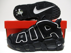 ナイキ エア モア アップテンポ NIKE AIR MORE UPTEMPO 24.5 cm ブラック ホワイト 黒 白 US 6.5 モアテン