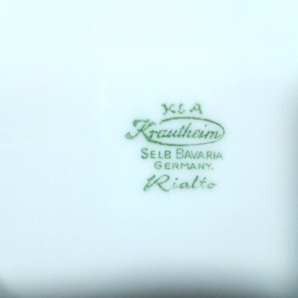 ★【一美堂】★ドイツ Krautheim(クラウトハイム)製★染付『ポット シュガーポット ミルクピッチャー 花器 大皿』５点☆の画像8