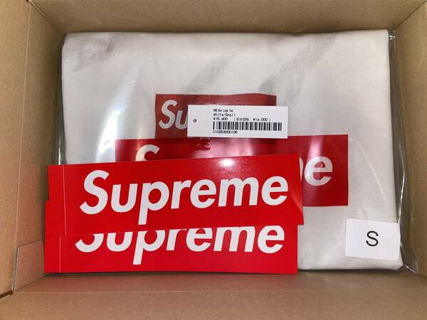 新品 希少サイズS Supreme x MM6 Maison Margiela Box Logo Tee White シュプリーム マルジェラ ボックスロゴ Tシャツ ホワイト 白