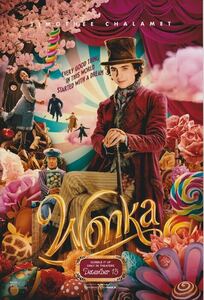 ほぼA4サイズ　ミニポスター写真　ウォンカとチョコレート工場のはじまり Wonka ティモシーシャラメ Chalamet　tempo-k0062.