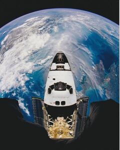 写真　スペースシャトル アトランティス　1995年　(実際の写真)　約20.3x25.4cm　輸入　写真　r037.