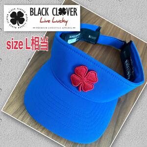 BLACK CLOVER ブラッククローバー サンバイザー Lサイズ相当 ブルー×レッド ゴルフ バイザー キャップ 着用感無し 美品