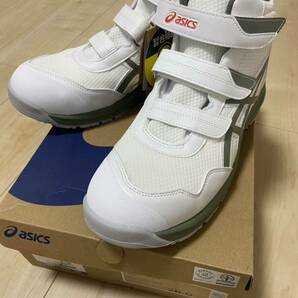 【新品】asicsアシックス 安全靴 ウィンジョブCP216 ホワイト×ライケングリーン 28.0cmの画像1