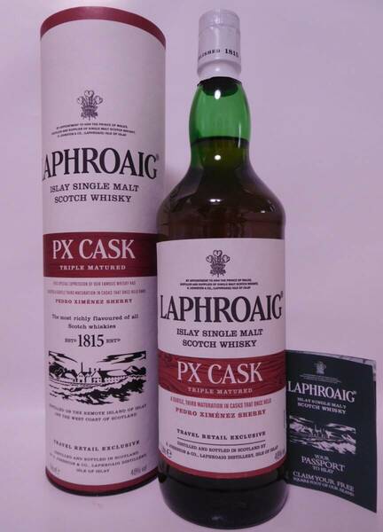 ★古酒☆ ラフロイグ PXカスク ペドロ ヒメネス シェリー 1000ml 48% カートン蓋なし☆送料無料☆ LAPHROAIG PEDRO XIMENEZ SHERRY CASK ★