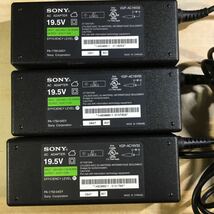 【送料無料】(0408071E)12個セットSONY VGP-AC19V37(9個)／VGP-AC19V33(3個） 19.5V3.9A純正品ACアダプター　メガネケーブル付 中古品_画像5