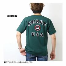 AVIREX アヴィレックス　ヴァーシティロゴTシャツ　Lサイズ　グリーン　6123346_画像7