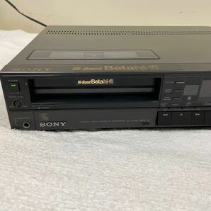 SONY ベーター用 ビデオデッキ Betamax βⅡ/Ⅲ SL-HF505 ジャンク 通電OK リモコン付きの画像2