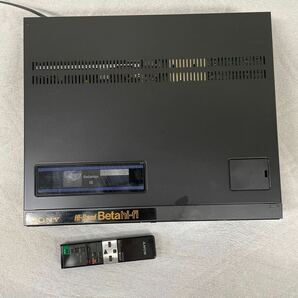 SONY ベーター用 ビデオデッキ Betamax βⅡ/Ⅲ SL-HF505 ジャンク 通電OK リモコン付きの画像4