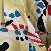 総柄 レーヨン アロハシャツ 半袖シャツ 開襟 古着 ビンテージ ヴィンテージ Vintage Rayon Shirts Aloha Hawaiian yellow _画像10