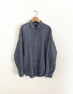 00’s GAP ギャップ コットンリネン　綿麻 シャンブレーシャツ　長袖シャツ Y2K ドレスダウン メンズ