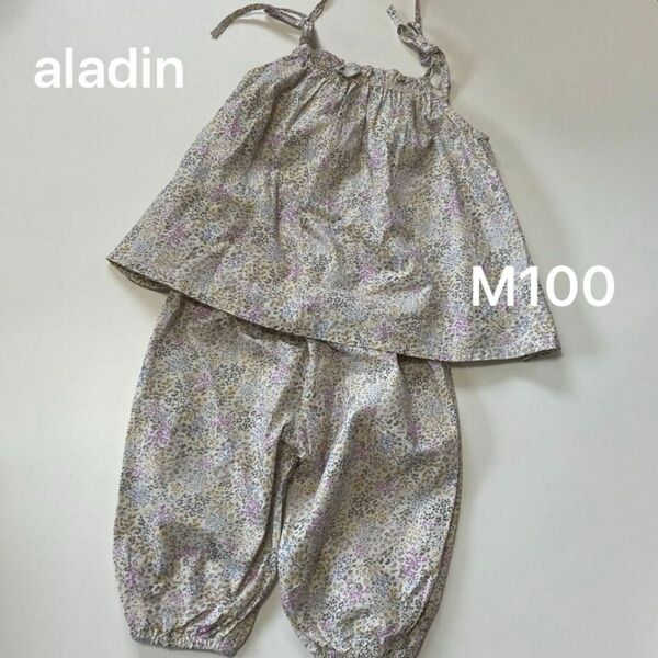 92 aladin セットアップ 花柄 M100相当 パンツは7分丈のお作りです。 子供服 韓国子供服