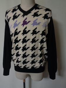 MUNSINGWEAR GLANDSLAM Munsingwear одежда сделано в Японии Logo вышивка шерсть поли вязаный свитер M размер 