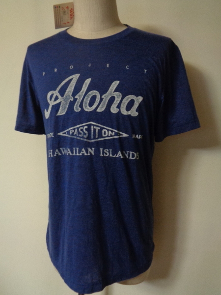 未使用 Project Aloha ハワイ Tシャツ USA製 アメリカ製 柔らか コットンポリレーヨン 