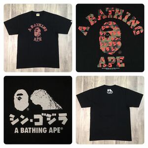 ★4店舗限定★ XL シン・ゴジラ × BAPE カレッジロゴ Tシャツ a bathing ape エイプ ベイプ アベイシングエイプ Godzilla college logo w7