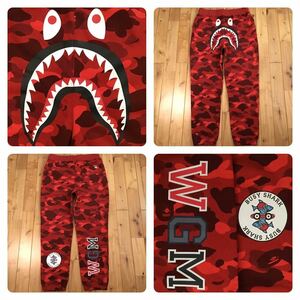 ★新品★ Red camo シャーク スウェットパンツ Lサイズ a bathing ape BAPE shark sweat pants エイプ ベイプ アベイシングエイプ 迷彩 i1