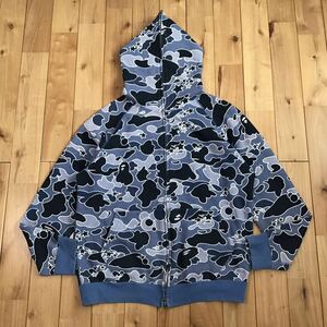 ★激レア★ Sta camo パーカー Mサイズ blue a bathing ape BAPE full zip hoodie エイプ ベイプ アベイシングエイプ 迷彩 NIGO z046