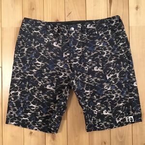 ★青山限定★ Leopard camo ハーフパンツ Mサイズ グレー a bathing ape BAPE shorts エイプ ベイプ アベイシングエイプ 豹柄 NIGO w37