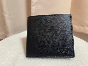 コーチ　レディース　メンズ　ブラック　財布　折財布　二つ折り財布　新品　未使用　即発送