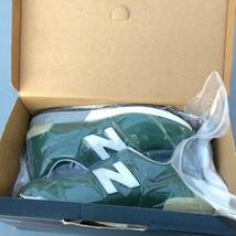 デッドストック USA製 NEW BALANCE M576G GREEN US8.5D 26.5cm ガラスレザー ビンテージ アメリカ米国製 緑 グリーン×ホワイト スニーカー_画像10