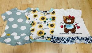 ３枚セット売り　子供服 半袖Tシャツ 女の子 キッズ こども服