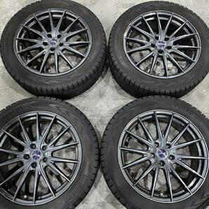 【中古美品】【セット商品】Weds VELVA SPORT2 19インチ 19×7.5J+38 5H/114.3 225/55R19 ヨコハマ 冬タイヤ付 大特価！ バリ山！の画像1