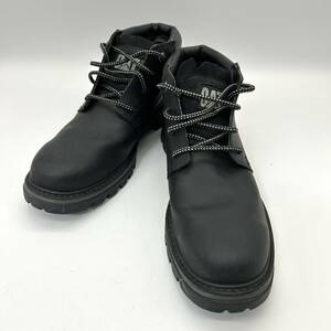 【1円～】ブーツ CAT 靴 メンズ 黒 ブラック M 26㎝ ワークブーツ 中古 Y229