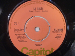 【UK盤7inch】CHARO / La Salsa / Flamenco Salsa (Capitol)1976年■作・プロデュースは Tony Camillo　※Latin Funk !　●盤質・良好●