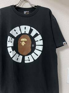 90s 初期 ア ベイシング エイプ BAPE サークルロゴ Tシャツ L