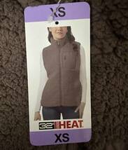 新品 S ★ コストコ 32HEAT ボア もこもこ ベスト ブラウン US-XS 軽量 ボア フルジップ シャーパ レディース 男女兼用 32ディグリース _画像9