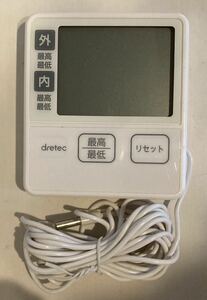 【中古　送料無料】ドリテック　デジタル室内・室外温度計　DRETEC　O-285