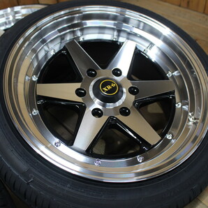 200系 ハイエース オーバーフェンダーサイズ 18インチ 9J+25 ファブレス BARONE XR6 ワイド 225/45R18 新品 タイヤ ホイール 4本SETの画像3