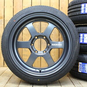 200系 ハイエース オーバーフェンダーサイズ 18インチ 9J+25 ファブレス BARONE RS-6 ワイド 225/45R18 新品 タイヤ ホイール 4本SET