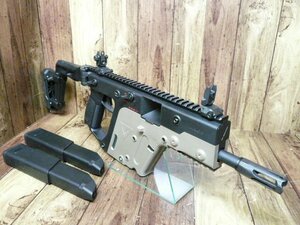 ☆ジャンク♪メカ作動はOK♪撃てます♪KRYTAC kriss vector クリスベクター 2TONE BK/ODツートン 電動ガン 予備マグ付属 管理/R327☆