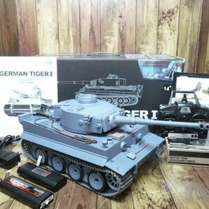 ☆ジャンク扱♪簡易作動OK♪HengLong ヘンロン 1/16 タイガーⅠ型 German Tiger I R/C ラジコン戦車 BB弾発射 エンジン音 予備BT付 管/R343の画像1