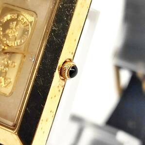 1円~【動作未確認】スイスバンク SWISSBANK SK-125-C FINE GOLD 999.9 クォーツ ボーイズ腕時計 ゴールド文字盤 スクエア 3針 YKの画像3