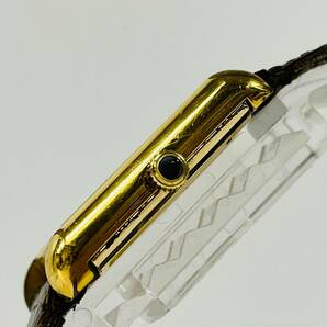 1円~【不動】カルティエ Cartier マストタンク Ref.551-2105/6312 手巻き レディース腕時計 白文字盤 スクエア ローマン 18KGE G142815の画像3