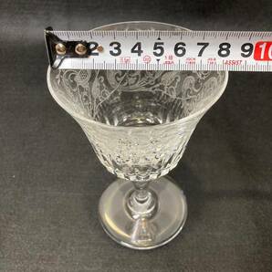 ★ 1円〜【6客セット】Baccarat バカラ パルメ ワイングラス 高級クリスタル PARME 楽園の鳥と花文様 エッチング GB-70039 G105506の画像9