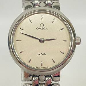 1円~【実動】オメガ OMEGA デビル DeVille Cal.1471 Ref.795.1111 クォーツ レディース腕時計 シルバー文字盤 ラウンド 13石 2針 G180145