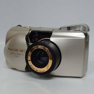 1円~【通電確認済】オリンパス OLYMPUS μ[mju:]ZOOM115 DELUXE LENS ZOOM 38-115mm コンパクトフィルムカメラ G102086